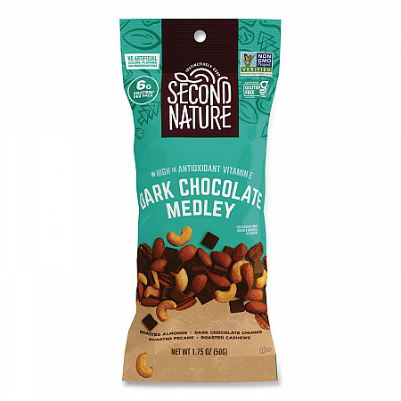 Deluxe Mixed Nut Medley, Dark Chocolate , 1.75 oz Bag, 12/Box (KAR01178)