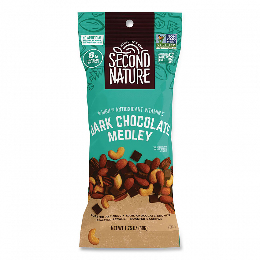 Deluxe Mixed Nut Medley, Dark Chocolate , 1.75 oz Bag, 12/Box (KAR01178)