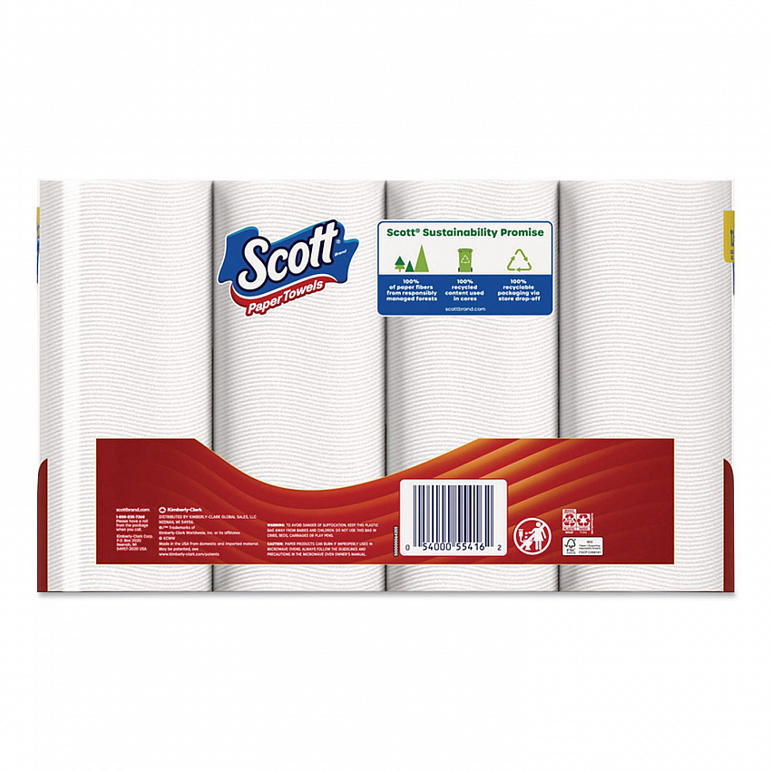 Choose-A-Sheet Kitchen Roll Paper Towels, Double-Roll, 1-Ply, 6.5 x 11, White, 102 Sheets/Roll, 12 Rolls/Pack (55416)