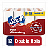 Choose-A-Sheet Kitchen Roll Paper Towels, Double-Roll, 1-Ply, 6.5 x 11, White, 102 Sheets/Roll, 12 Rolls/Pack (55416)