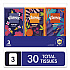 On The Go Packs Facial Tissues, 3-Ply, White, 10 Sheets/Pouch, 3 Pouches/Pack, 36 Packs/Carton (11976)