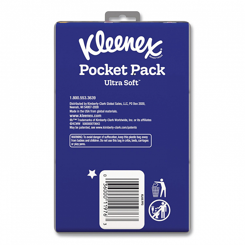 On The Go Packs Facial Tissues, 3-Ply, White, 10 Sheets/Pouch, 3 Pouches/Pack, 36 Packs/Carton (11976)
