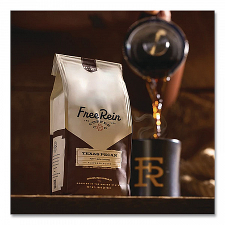 Free Rein Ground Coffee, Texas Pecan, 12 oz Bag (FRE36366)