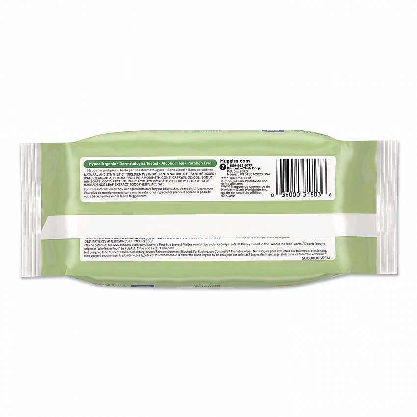 Natural Care Sensitive Baby Wipes, 1-Ply, 3.88 x 6.6, Unscented, White, 56/Pack, 8 Packs/Carton (31803)