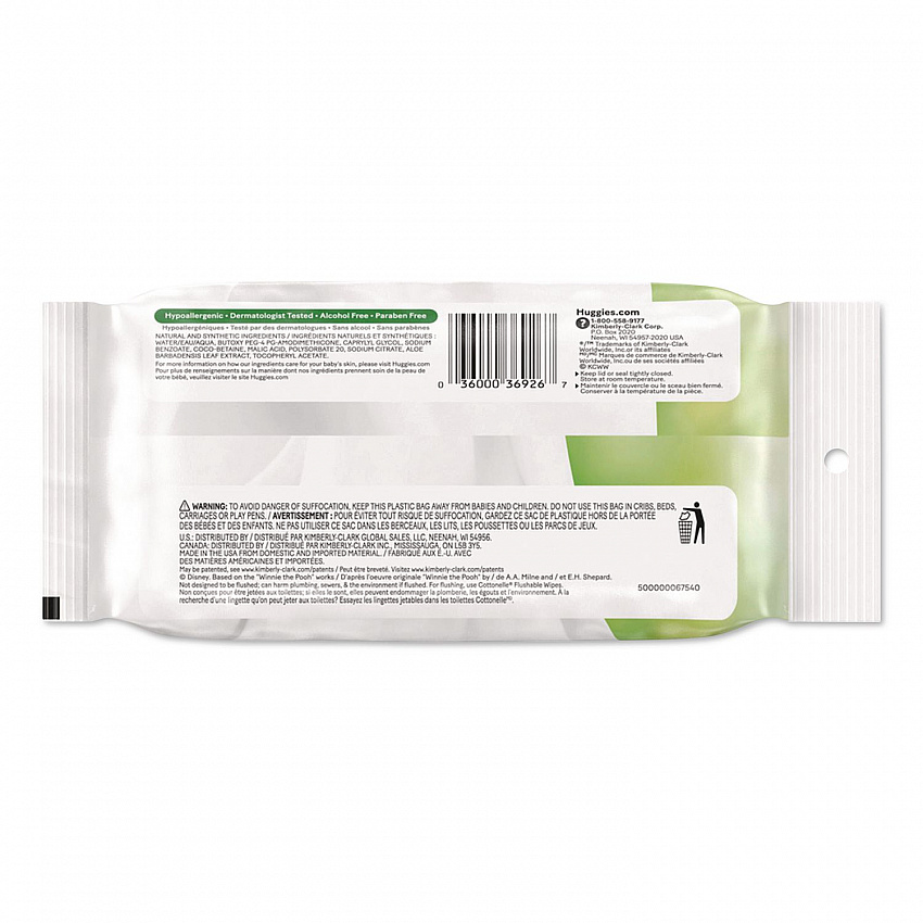 Natural Care Sensitive Baby Wipes, 6.6 x 6.86, Unscented, White, 16/Pack, 16 Packs/Carton (40706)
