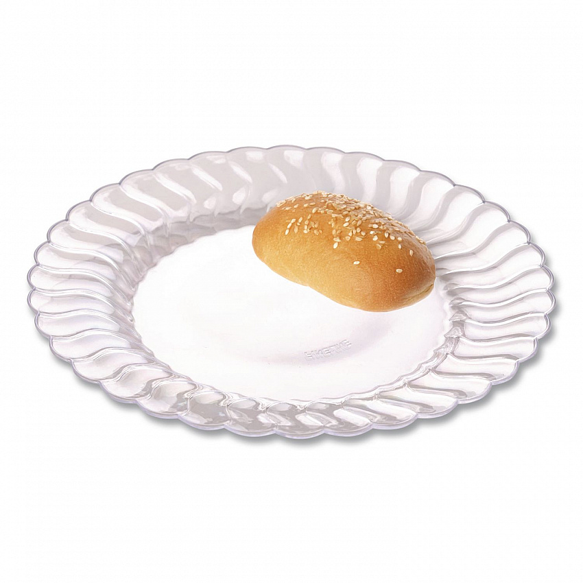 Flairware Flared Dessert Plate, 6" dia, Clear, 180/Carton (206CL)
