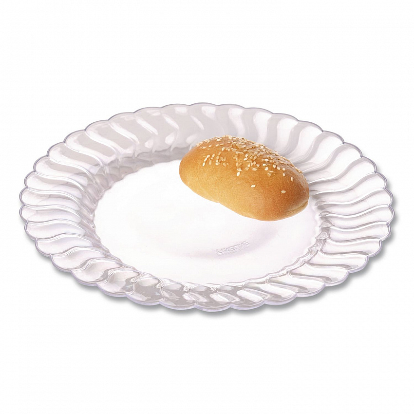 Flairware Dinner Plate, 10.25" dia, Clear, 144/Carton (210CL)