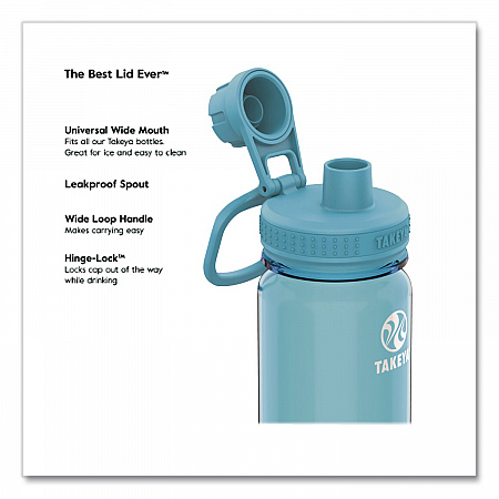 Tritan Plastic Water Bottle, 40 oz, Breezy Blue (50409)