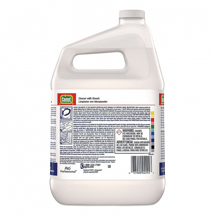 Cleaner with Bleach, Liquid, (3) 1 gal Bottle, (1) Empty Bottle, (1) Trigger Sprayer/Carton (02291CT)