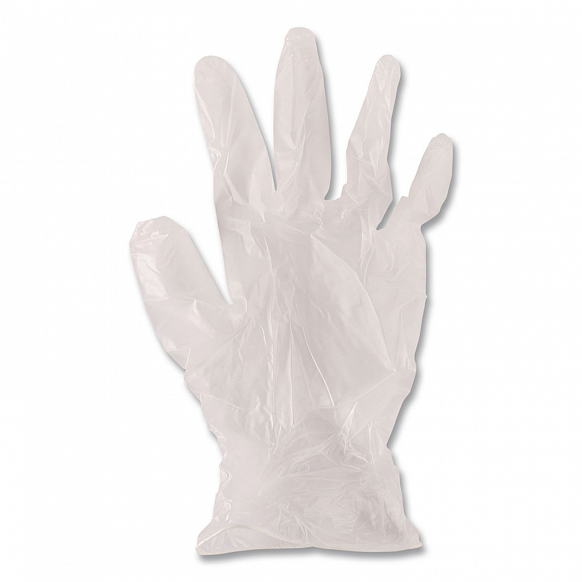 V5201 Series Powder-Free Vinyl Gloves, Small, 3 mil Thick, 9" Long, Clear, 100/Box, 10 Boxes/Carton (VSM5201CT)
