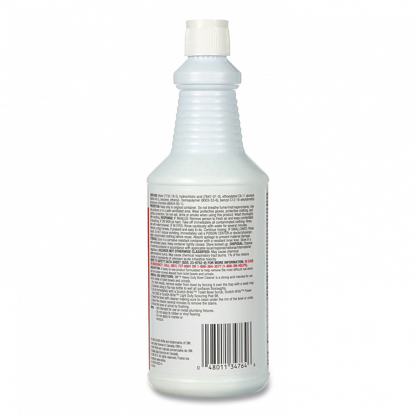 Heavy-Duty Bowl Cleaner, Unscented, 32 oz Bottle, 12/Carton (34764)