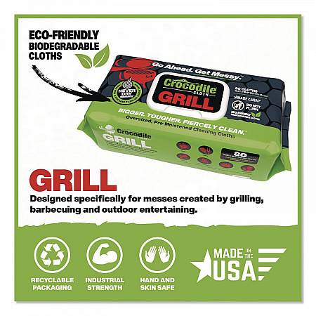 Grill Cleaning Cloths, 10 x 15, White, 80/Pack (6600080)
