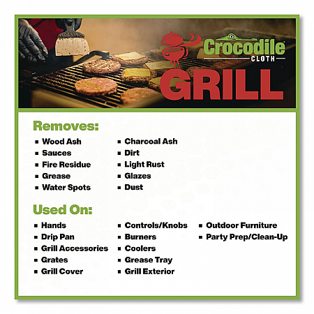 Grill Cleaning Cloths, 10 x 15, White, 80/Pack (6600080)
