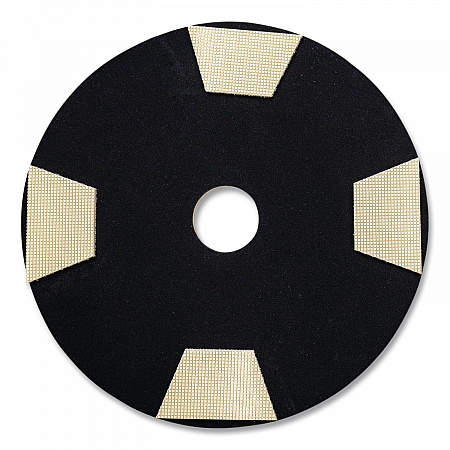 Diamond TZ Abrasive Pads, 1.12 3 x 3, Red, 16/Carton (TRIZTZRED4)