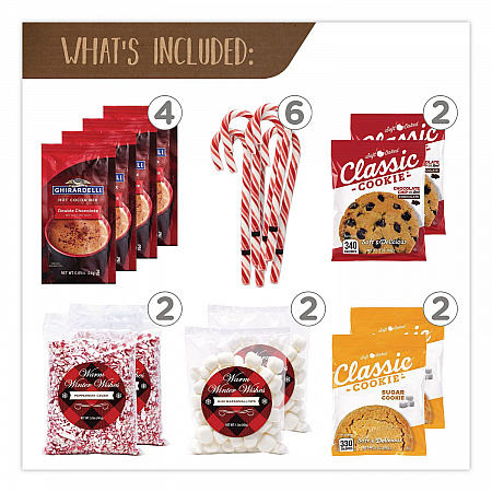 Warm Winter Wishes Hot Chocolate Kit, 18 Assorted Items/Box (70000117)