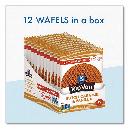 Wafels - Single Serve, Dutch Caramel and Vanilla, 1.16 oz Pack, 12/Box (00334)