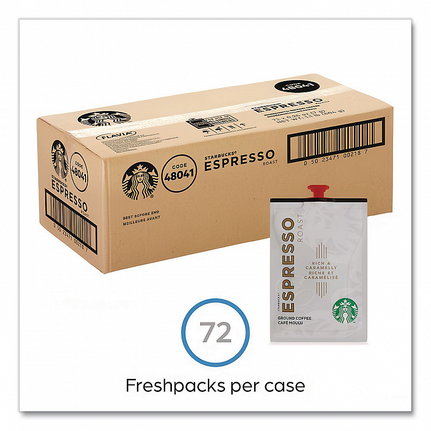 FLAVIA Coffee Freshpacks, Espresso Dark Roast, 72/Carton (MDR00218)