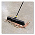 Bulldozer Smooth Surface Pushbroom with Scraper Block, 24 x 60, Powder Coated Handle, Split Tip Tampico Bristles, Black (633)
