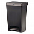 Premier Series III Step-On Waste Container, 12.4 gal, Plastic, Black/Stainless Steel (2120983)