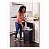 Premier Series III Step-On Waste Container, 12.4 gal, Plastic, Black/Stainless Steel (2120983)