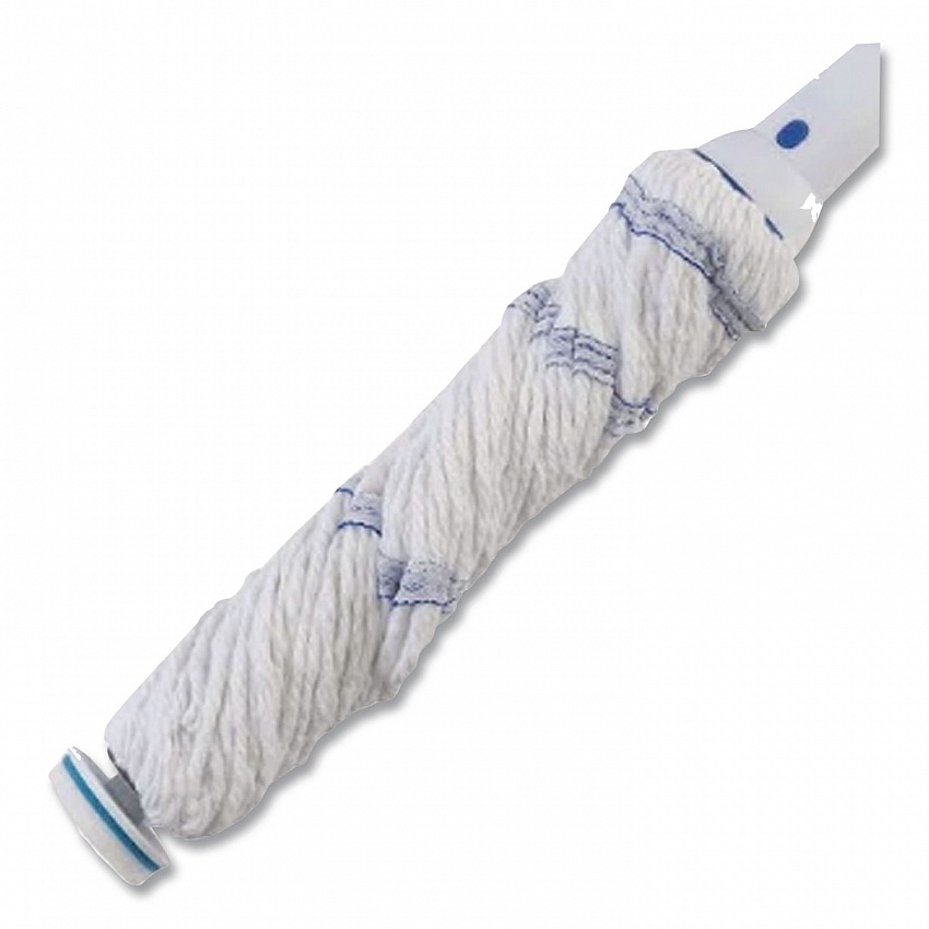 SuperMop with Magic Eraser, 3.5" Blue Cotton Head, White Nylon Handle (949812)