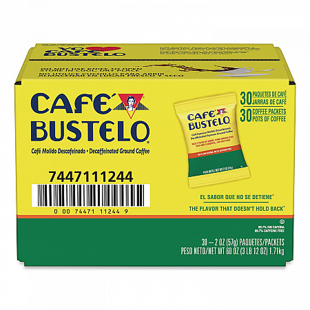 Decaffeinated Espresso Ground Coffee, 2 oz Fraction Pack, 30/Carton (11244)