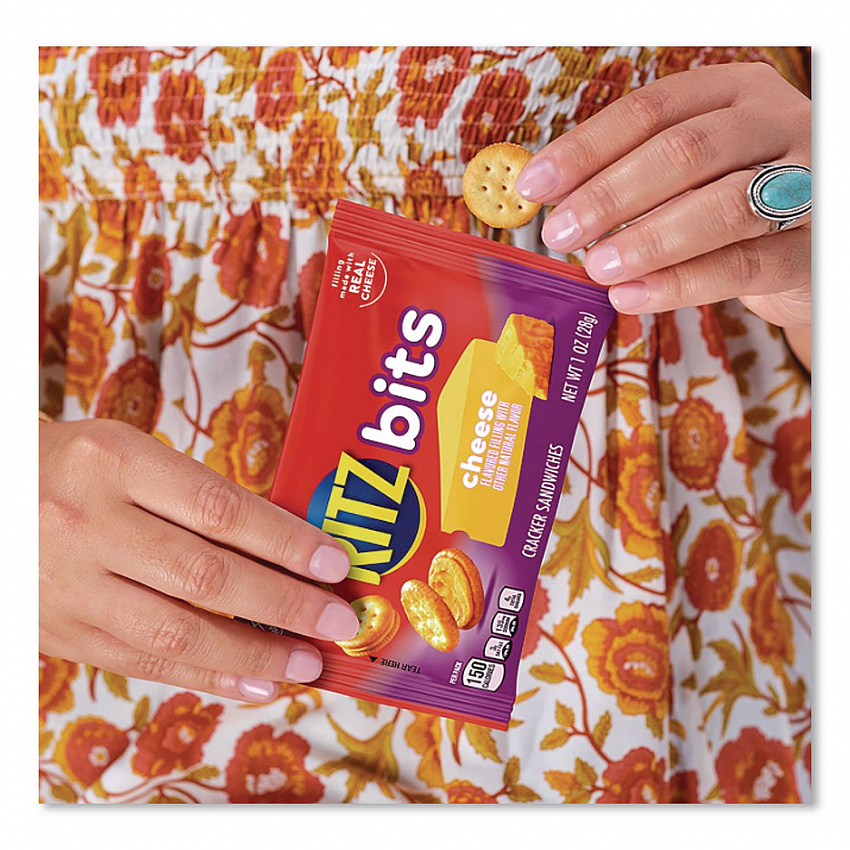 Ritz Bits, Cheese, 1 oz Pouch, 12/Pack (GEN00091)