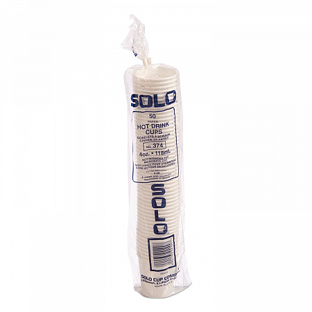 Paper Hot Cups, 4 oz, White, 50/Pack (374W2050PK)