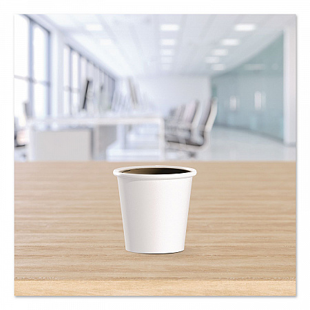 Paper Hot Cups, 4 oz, White, 50/Pack (374W2050PK)