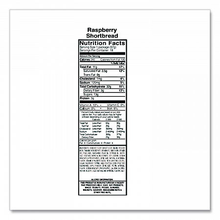 Premium Berry Jam Shortbread Cookies, Raspberry, 2 oz Pack, 36/Carton (59636)
