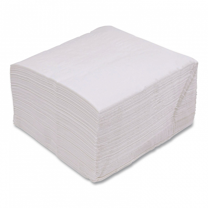 Linen-Feel Flat Napkins, 1-Ply, 16 x 16, White, 1,000/Carton (16X16LNAPW)
