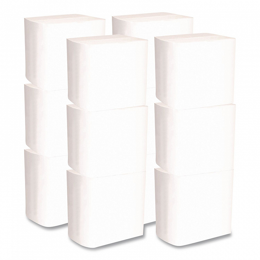 Interfold Napkins, 1-Ply, 8.8 x 6.3, White, 500/Pack, 12 Packs/Carton (6000INTW)