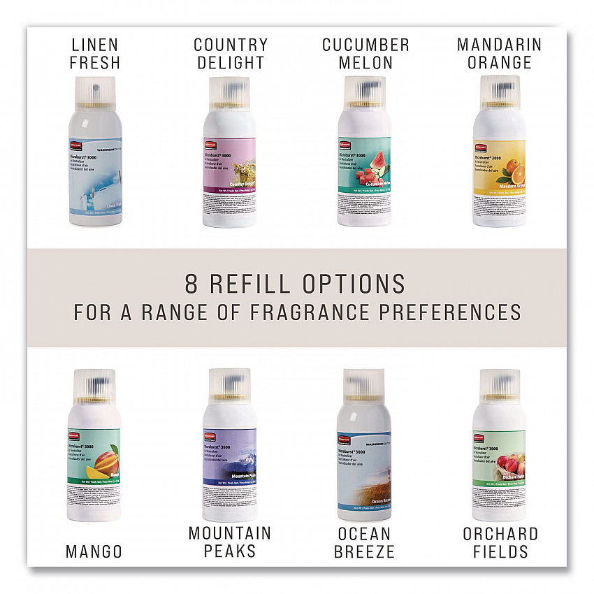 Microburst 3000 Refill, Linen Fresh, 2 oz Aerosol Spray, 12/Carton (4012551)