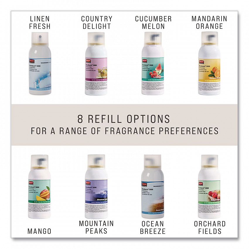 Microburst 3000 Refill, Mango, 2 oz Aerosol Spray, 12/Carton (401690)