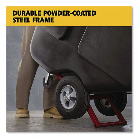 1 cu yd BRUTE Rotomolded Tilt Truck, 850 lb Capacity, Black (1314BLA)