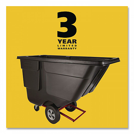 1 cu yd BRUTE Rotomolded Tilt Truck, 850 lb Capacity, Black (1314BLA)