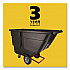 1 cu yd BRUTE Rotomolded Tilt Truck, 850 lb Capacity, Black (1314BLA)