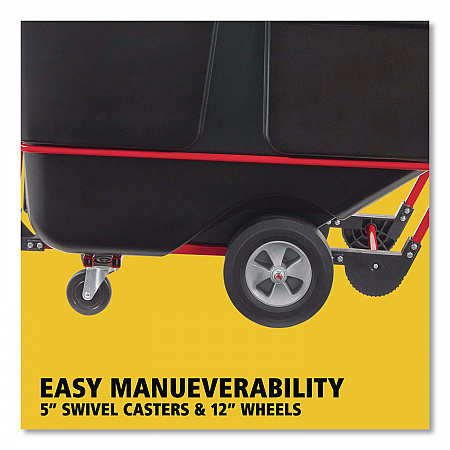 1 cu yd BRUTE Rotomolded Tilt Truck, 2,100 lb Capacity, Black (1316BLA)