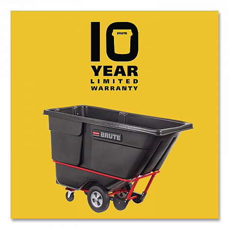 1 cu yd BRUTE Rotomolded Tilt Truck, 2,100 lb Capacity, Black (1316BLA)