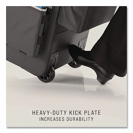 Executive Quick Clean Janitorial Cart, Synthetic Fabric, 16 Compartments, 14.25