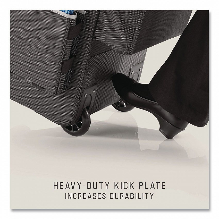 Executive Quick Clean Janitorial Cart, Synthetic Fabric, 16 Compartments, 14.25" x 16.5" x 25", Dark Gray (1902465)