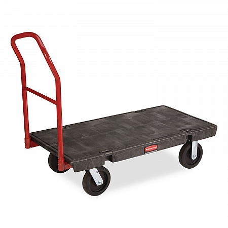 Heavy-Duty Platform Truck Cart, 2,000 lb Capacity, 24 x 48 Platform, Black (443600BK)