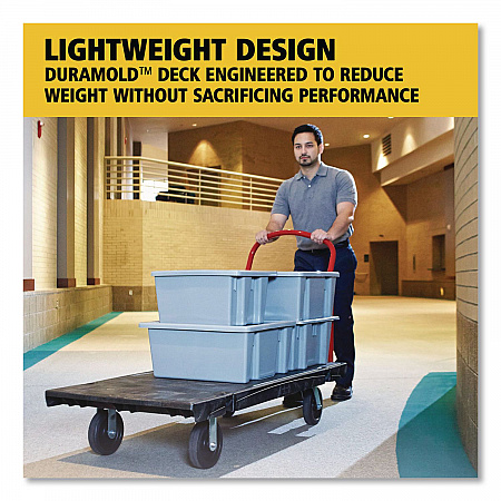 Heavy-Duty Platform Truck Cart, 2,000 lb Capacity, 24 x 48 Platform, Black (443600BK)