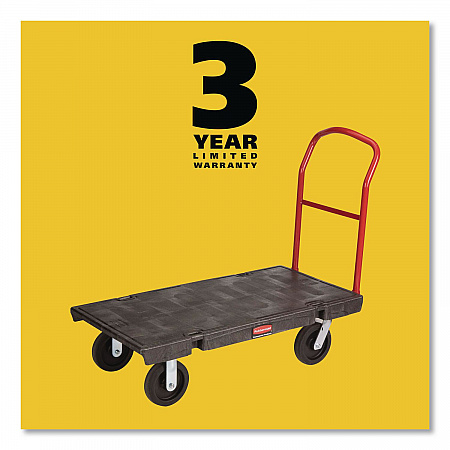Heavy-Duty Platform Truck Cart, 2,000 lb Capacity, 24 x 48 Platform, Black (443600BK)