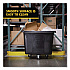 Cube Truck, 119.7 gal, 500 lb Capacity, Plastic/Metal, Black (FG461600BLA)