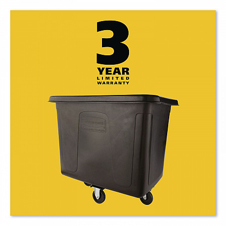 Cube Truck, 119.7 gal, 500 lb Capacity, Plastic/Metal, Black (FG461600BLA)
