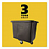 Cube Truck, 119.7 gal, 500 lb Capacity, Plastic/Metal, Black (FG461600BLA)