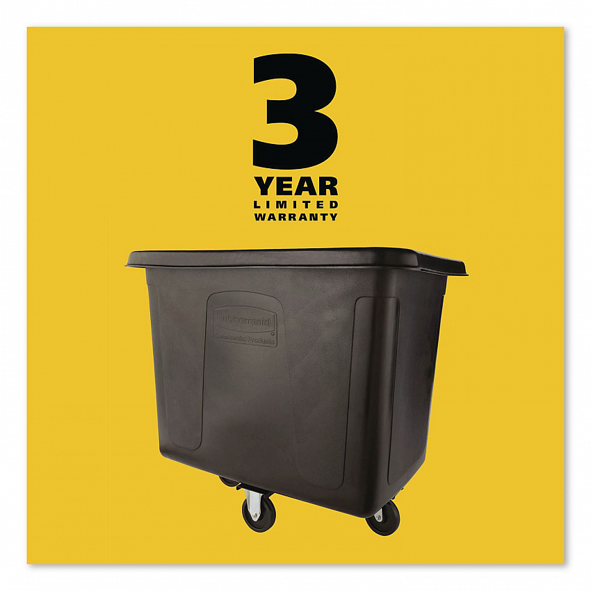 Cube Truck, 119.7 gal, 500 lb Capacity, Plastic/Metal, Black (FG461600BLA)