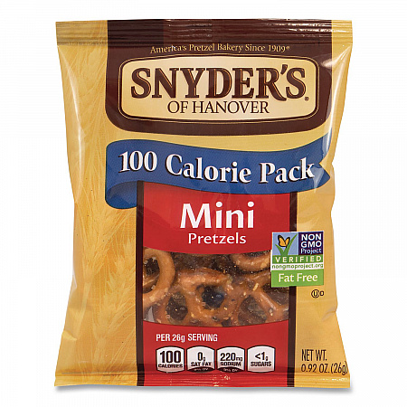 Mini Pretzels, 0.92 oz Bags, 36 Bags/Carton (22000487)