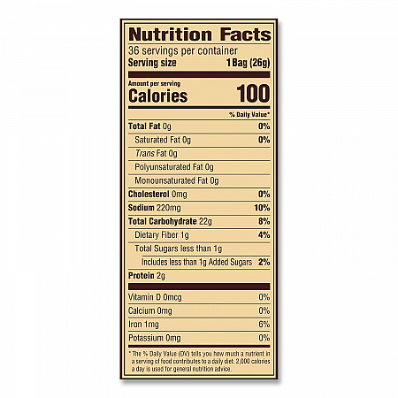 Mini Pretzels, 0.92 oz Bags, 36 Bags/Carton (22000487)